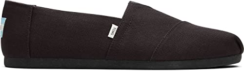 TOMS Herren Alpargata aus recycelter Baumwolle Flache Slipper, SCHWARZ, 42 EU von TOMS