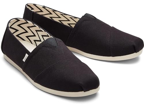 TOMS Alpargata Cotton Canvas Mens Black/Black Espadrilles-UK 8 / EU 42 von TOMS