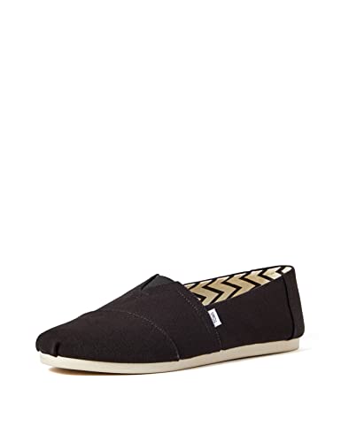 TOMS Herren Alpargata aus recycelter Baumwolle Flache Slipper, Schwarz Weiß, 43.5 EU TOMS Herren Alpargata aus recycelter Baumwolle Flache Slipper, Schwarz Weiß, 43.5 EU von TOMS
