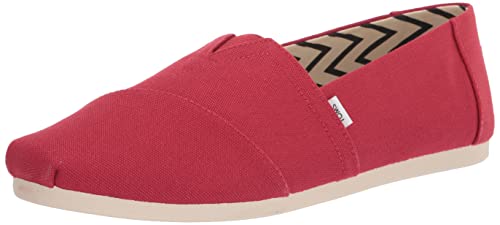 TOMS Herren Alpargata aus recycelter Baumwolle Flache Slipper, ROT, 39 EU von TOMS