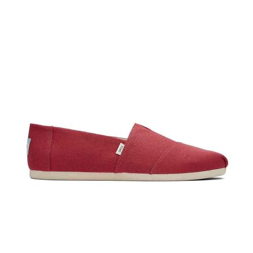 TOMS Herren Alpargata aus recycelter Baumwolle Flache Slipper, ROT, 39 EU von TOMS