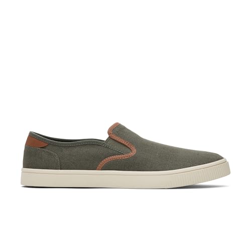 TOMS Herren Baja Sneaker, Dark Sage Heritage Canvas Synthetik-Nubuk-Besatz, 44.5 EU von TOMS