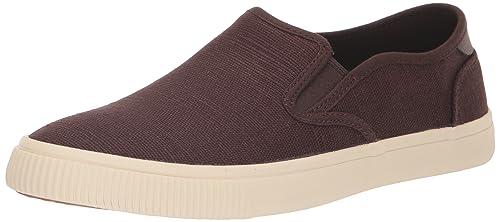 TOMS Herren Baja Sneaker, Dunkelbrauner Heritage Canvas, 45 EU von TOMS