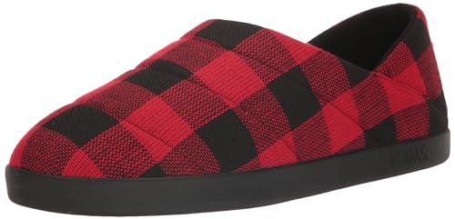 TOMS Herren Ezra Hausschuh, Red Buffalo Plaid Fleece, 39 EU TOMS Herren Ezra Hausschuh, Red Buffalo Plaid Fleece, 39 EU von TOMS