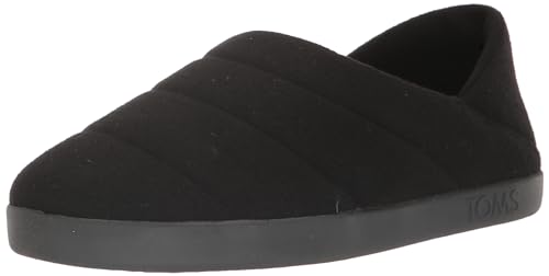 TOMS Herren Ezra Hausschuh, Schwarzes Filz-Fleece, 42.5 EU von TOMS