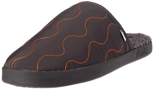 TOMS Herren Harbor Hausschuh, Gesteppte Baumwolle Rip Stop Faux Shearling, 47.5 EU von TOMS
