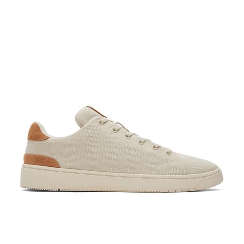 TOMS Herren TRVL LITE 2.0 Low Sneaker, Fog/Tan Recycled Cotton Canvas/Suede, 45 EU von TOMS