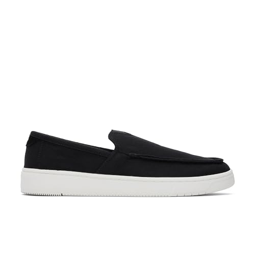 TOMS Herren Trvl Lite Loafer Slipper, Schwarzes Slubby-Gewebe aus recycelter Baumwolle, 42 EU von TOMS