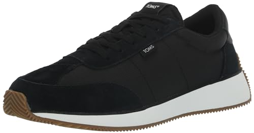 TOMS Herren Wyndon Sneaker, Schwarzes Nylon Wildleder, 42 EU von TOMS