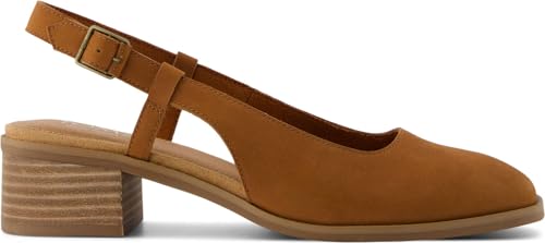 TOMS Jaclyn Slingback-Kleid für Damen, lässig, niedriger Absatz, 2,5–5,1 cm, Braun, Amb Brn Nubk Lth, 38 EU von TOMS