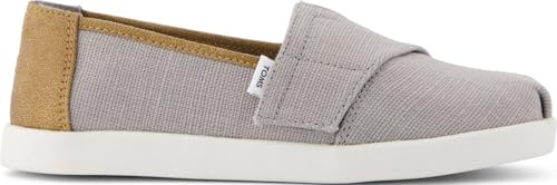 TOMS Jungen Alpargata Classic Espadrille zum Reinschlüpfen, Drizzle Grey Heritage Canvas-PU-Besatz TOMS Jungen Alpargata Classic Espadrille zum Reinschlüpfen, Drizzle Grey Heritage Canvas-PU-Besatz von TOMS