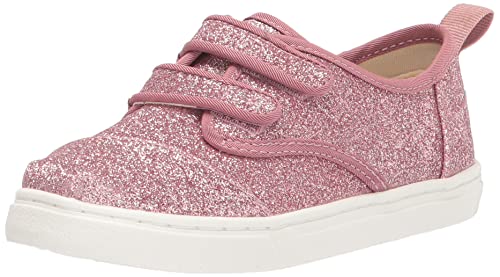 TOMS Jungen Mädchen Cordones Cupsole Double Strap Sneaker, Schillerndes Glitzerrosa, 19.5 EU von TOMS