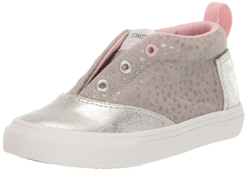 TOMS Jungen Mädchen Fenix Mid Sneaker, Grey Foil Dot Microfiber, 22 EU von TOMS