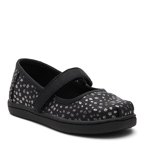 TOMS Mary Jane Schuh, Black Foil Dot Microfiber, 23 EU von TOMS