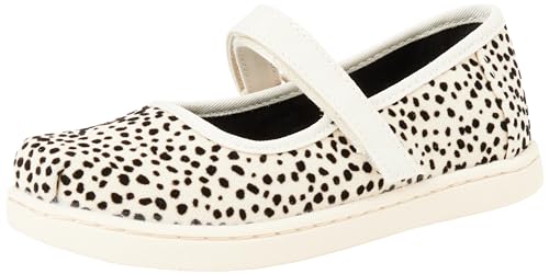 TOMS Jungen Mädchen Mary Jane Schuh, Fog Flocked Mini Cheetah, 25.5 EU von TOMS