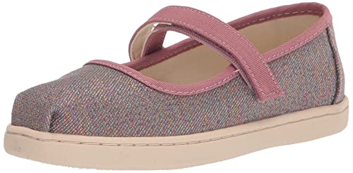 TOMS MARY JANE Mary Jane Canvas Mädchen, EU 27, Dunkelrosa(Raspberry Multi Twill Glimmer) von TOMS