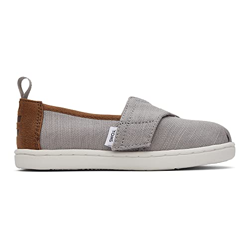 TOMS Jungen Unisex Kinder Winzige Alpargata Flacher Slipper, Grau, 19.5 EU von TOMS