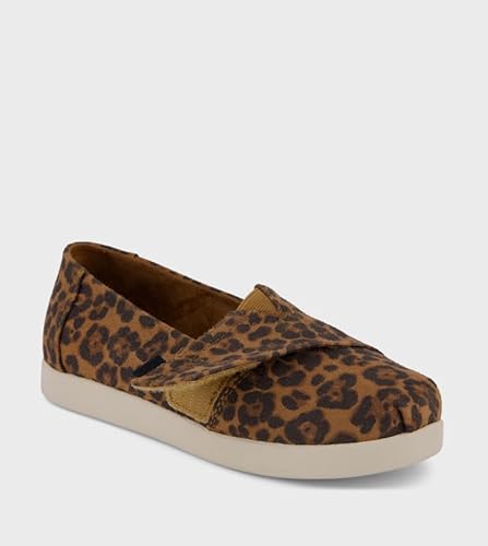 TOMS Mädchen Alpargata Flacher Slipper, Brown Sugar Mini Leopard Mikrofaser von TOMS