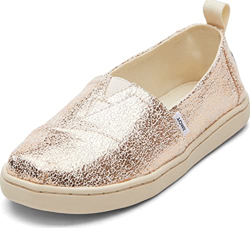 TOMS Mädchen Alpargata Flacher Slipper, Gold Crackle Foil, 36 EU von TOMS