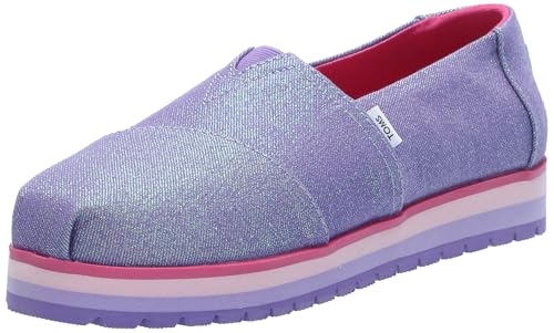 TOMS Mädchen Alpargata Plattform, Passionflower Glimmer Twill, 31.5 EU von TOMS