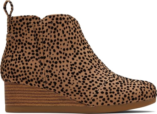 TOMS Clare Stiefelette, Toffee Flocked Mini Cheetah, 35 EU von TOMS