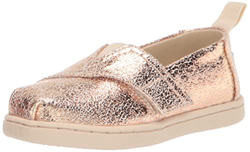 TOMS Mädchen Tiny Alpargata Espadrilles, Goldfarbene Craquelé Folie, 28,5 EU von TOMS