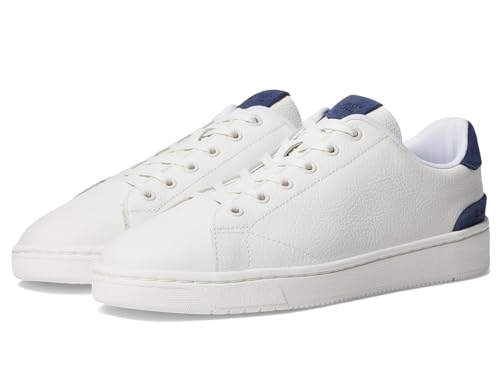 TOMS Men's TRVL LITE 2.0 Low Sneaker, Bright White/Cadet Blue Leather, 12 UK von TOMS