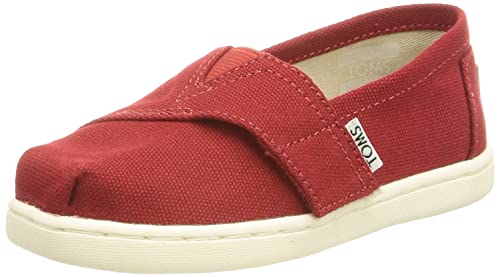 TOMS Unisex Kinder Alpargata Flache Slipper, ROT, 23.5 EU von TOMS