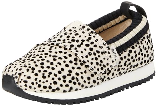 TOMS Tiny Girl's Alpargata Resident Sneaker, Fog Flocked Mini Cheetah, 10 UK von TOMS