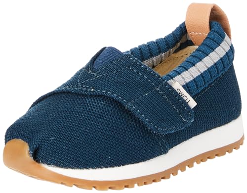 TOMS Tiny Girl's Alpargata Resident Sneaker, Majolica Blue Heritage Canvas, 10 UK von TOMS