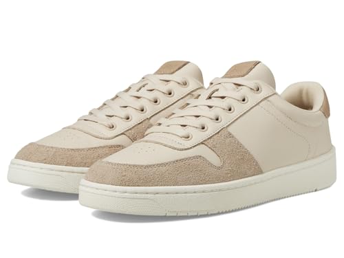 TOMS Trvl Lite Court Sneaker für Herren, Beigefarbenes Leder/Shaggy-Wildleder, 43.5 EU von TOMS