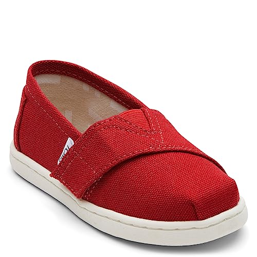 TOMS Unisex Kinder Alpargata Flache Slipper, ROT, 28.5 EU von TOMS