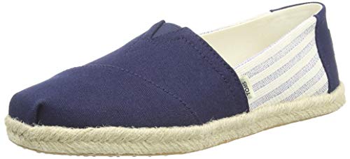 TOMS Damen Alpargata Rope Flache Slipper, Marineblau Streifen, 36.5 EU von TOMS