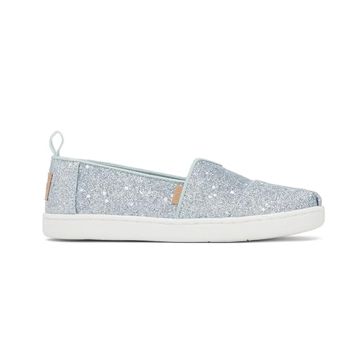 TOMS Youth Girl's Classic Alpargata Espadrille Loafer Flat, Light Mint Cosmic Glitter, 1.5 UK von TOMS