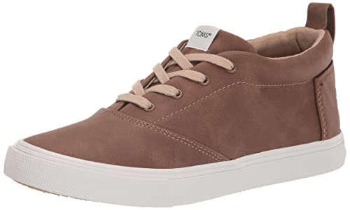 TOMS Youth Unisex Fenix Mid Sneaker, Toffee Microsuede, 2.5 UK von TOMS