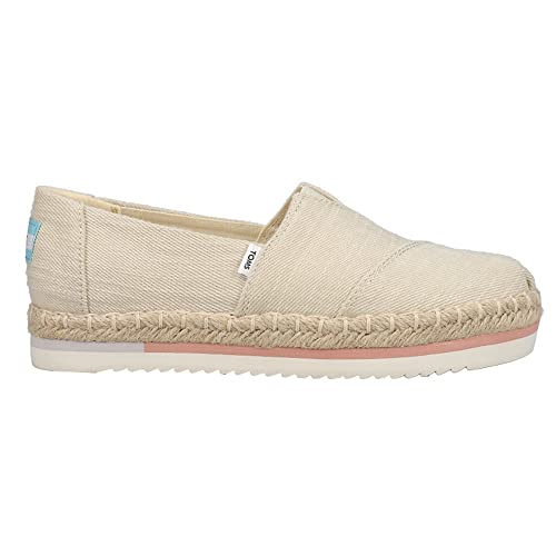 TOMS Damen 10017830 Alpargata Platform Rope Natural Gr. 38 von TOMS