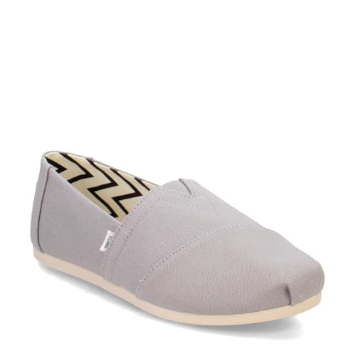 Toms Damen Alpargata Flacher Slipper, Drizzle Grey Wide Recycled Cotton Canvas, 45 EU Weit von TOMS