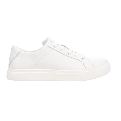 TOMS Damen Kameron Lace Up Sneaker, Weißes Leder, 42 EU von TOMS