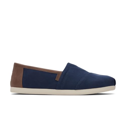 Toms Herren Espadrilles, Marineblau Sneaker, Navy Brushed Twill Tan Synthetic, 45 EU von TOMS