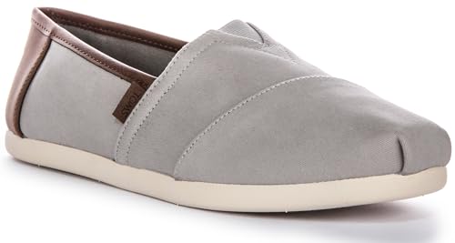 Toms Herren Espadrilles, Grau Sneaker, Drizzle Grey Brushed Twill Tan Synthetic, 44.5 EU von TOMS