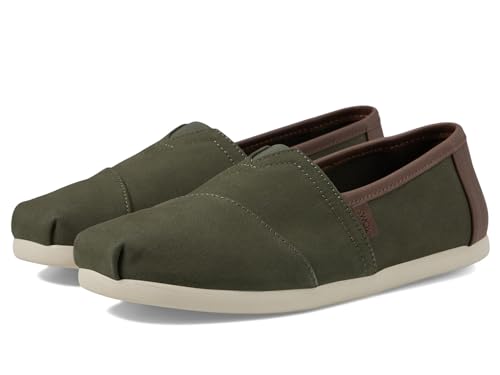Toms Herren Alpargata Sneaker, Dark Sage Brushed Twill Tan Synthetic, 44 EU von TOMS