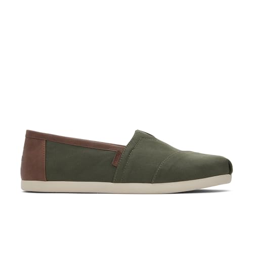 Toms Herren Espadrilles, dunkler Salbei Sneaker, Dark Sage Brushed Twill Tan Synthetic, 46 EU von TOMS