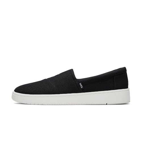 TOMS Herren Trvl Lite Alpargata Sneaker, Black Heritage Canvas, 43 EU von TOMS