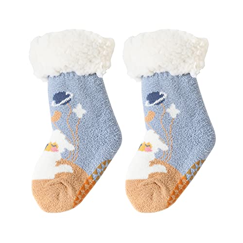 TONAUP Kindersocken Winter Warme Dicke Wintersocken Kuschelsocken Flauschige Thermosocken Haussocken Bodensocken Kinder Mädchen Jungen von TONAUP