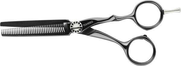 TONDEO Premium-Line Mythos Black Offset Wave (36) 5.75 Friseurschere von TONDEO