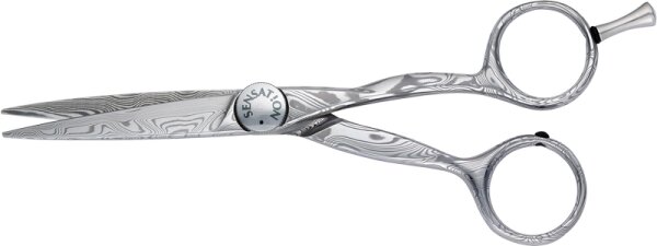 TONDEO Premium-Line Sensation Damast Offset Friseurschere 5.5 von TONDEO