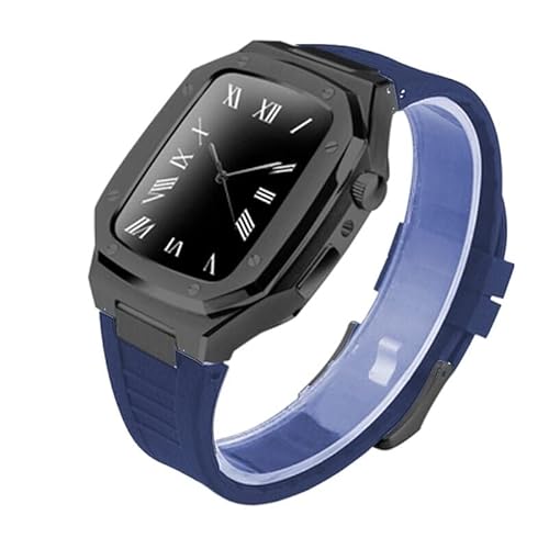 TONECY 45 mm 41 mm Edelstahl-Uhrengehäuse-Set für Apple Watch Band 40, 44 mm, Gummiband für iWatch Serie 8, 7, 6, SE, 5, 4, Modifikationsset von TONECY