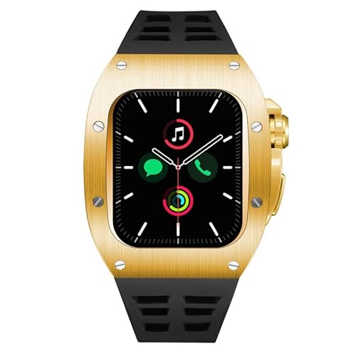 TONECY Luxus-Modifikationsset, Armband für Apple Watch 8, 7, 44 mm, 45 mm, Silikon-Set für iWatch Serie 8, 7, 6, 5, 4, 44, 45, Herren-Uhrengehäuse von TONECY