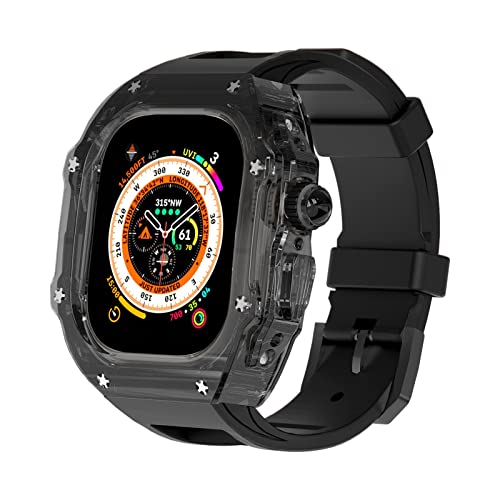 TONECY Urban Sport MOD-Set für Apple Watch Ultra 49 mm, Serie 8, 7, 6, 5, 4, SE, Armband, Armband, leicht, robust, Schutzhülle, 44 mm, 45 mm, 49 mm von TONECY