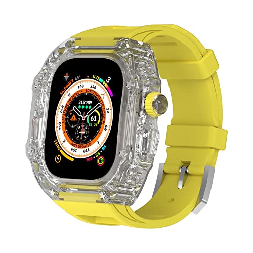 TONECY Urban Sport MOD Kit für Apple Watch Ultra 49 mm Serie 8 7 6 5 4 SE, Armband, Armband, leicht, robust, Schutzhülle, 44 mm, 45 mm, 49 mm (Farbe: F, Größe: 44/45 mm) von TONECY